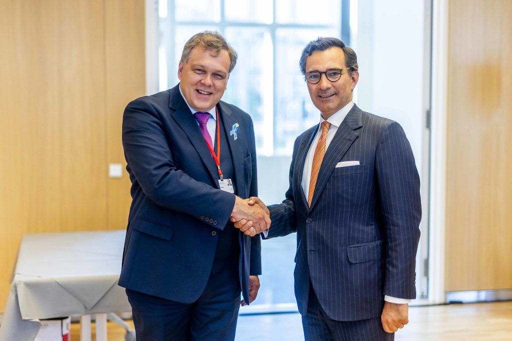 Eesti spiiker Lauri Hussar ja NATO PA president Marcos Perestrello. Foto: NATO PA