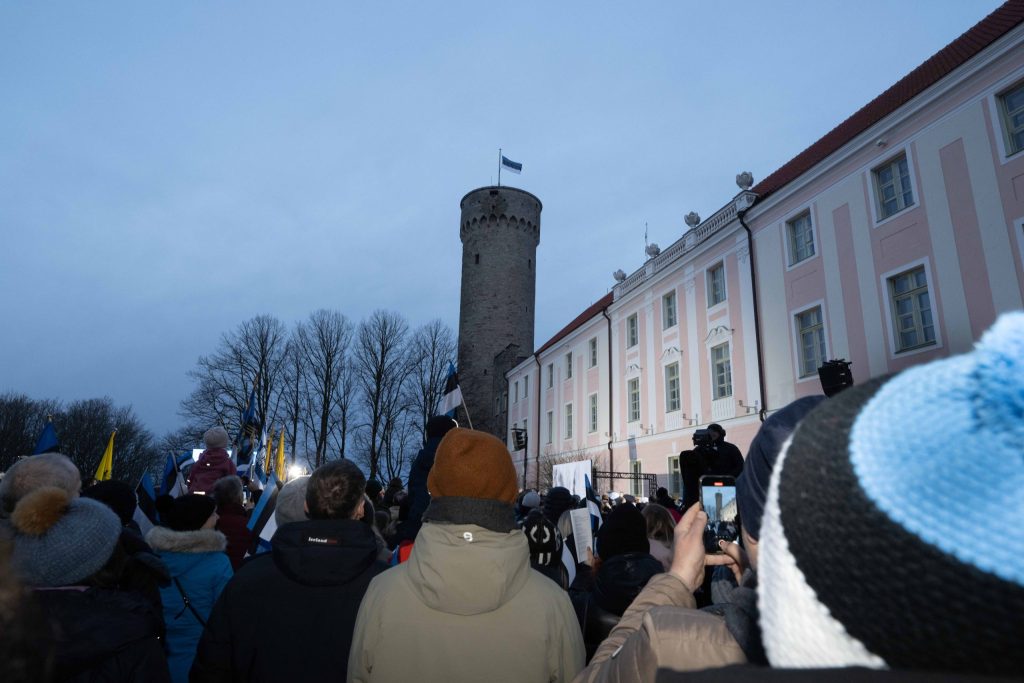 Eesti Vabariigi  aastapäeva tähistamine ja pidulik lipuheiskamine 24. veebruaril 2024. Foto: Erik Peinar / Riigikogu Kantselei