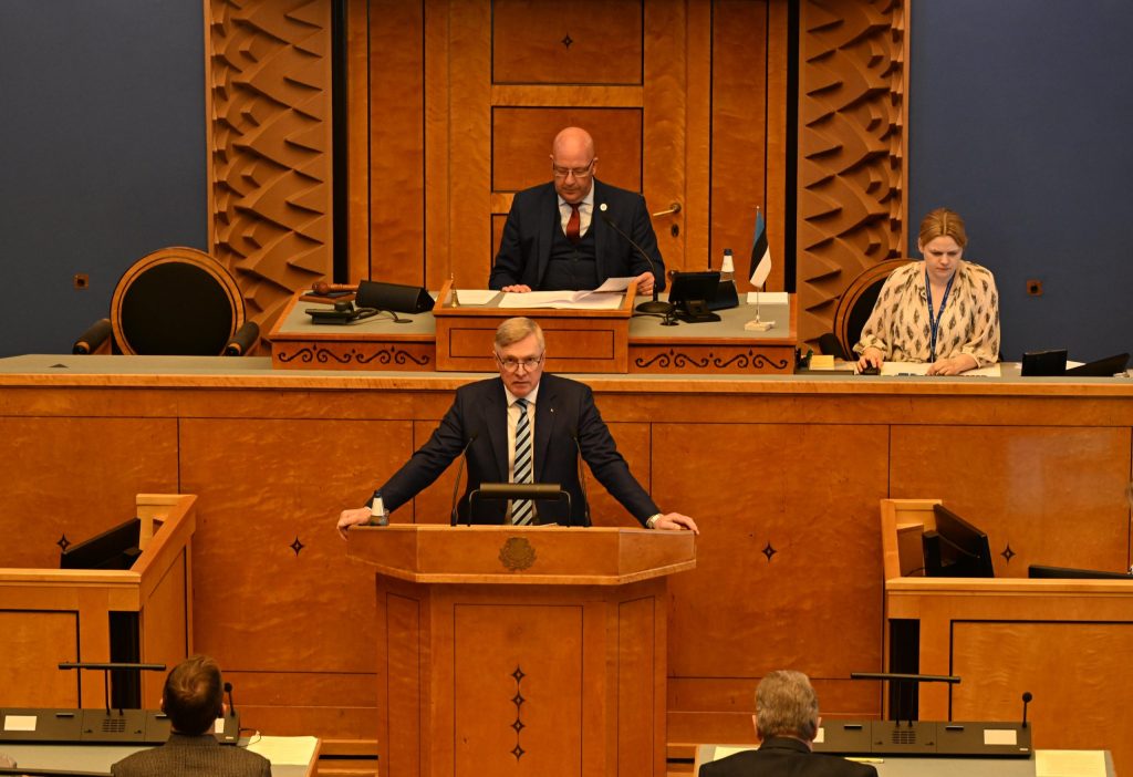 Kalle Laanet 22.05.2025 täiskogu istungil. Foto autor: Maiki Vaikla / Riigikogu Kantselei