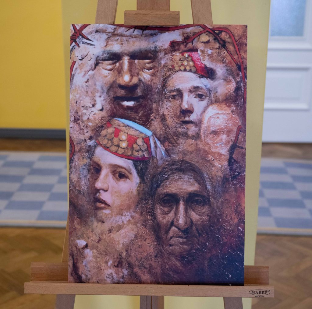 Krimmitatari kunstniku Rustem Aminovi maal "Genotsiid". Foto: Erik Peinar / Riigikogu Kantselei|Krimmitatarlasest kunstniku Rustem Eminevi teos. Foto: Erik Peinar