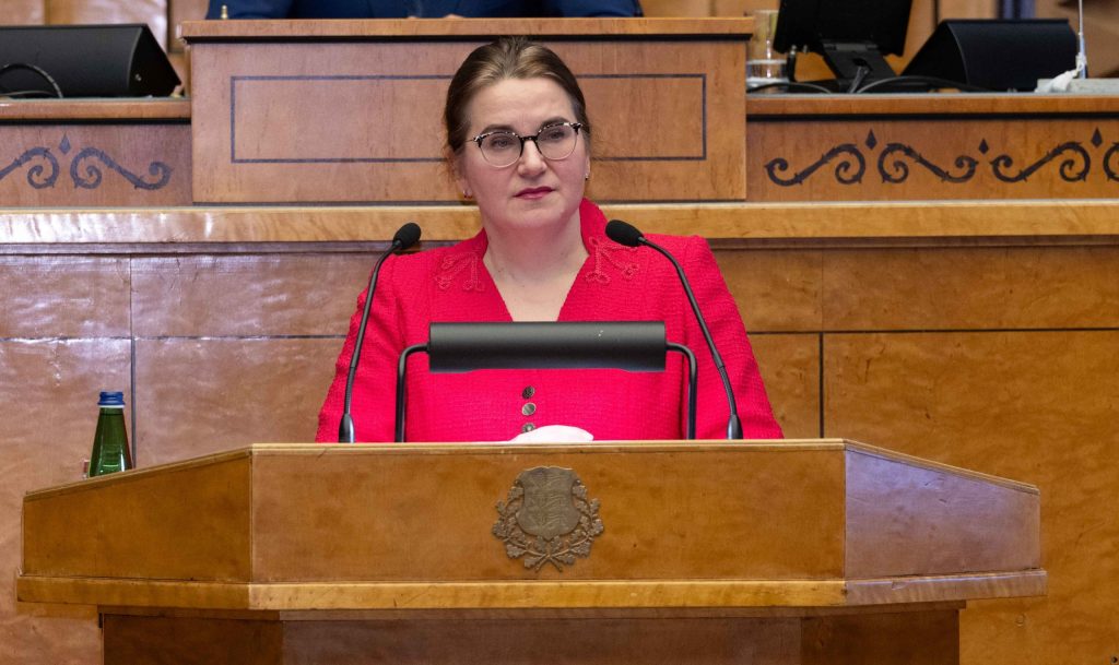 Justiits- ja digiminister Liisa Pakosta. Foto autor: Erik Peinar / Riigikogu Kantselei
