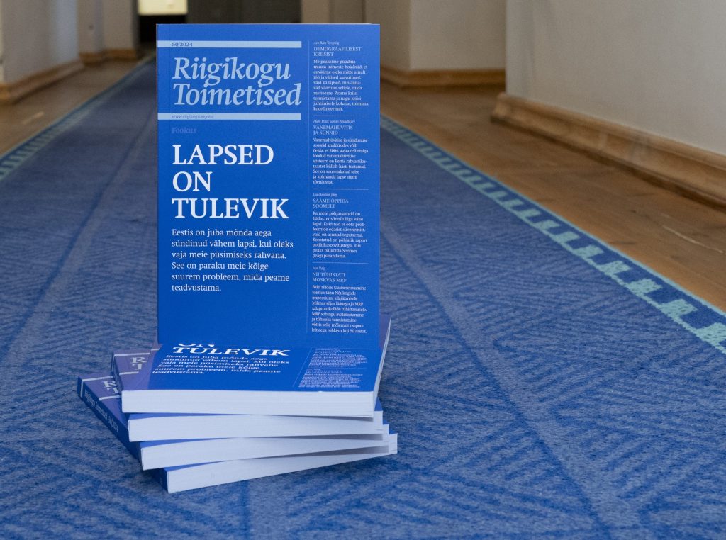 Riigikogu Toimetiste 50. number, fookuses on Eesti sündimus ja demograafia. Foto: Merje Meisalu