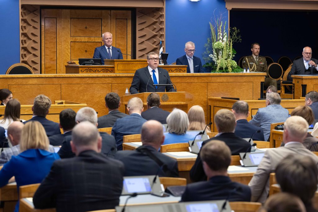 Riigikogu esimees Lauri Hussar sügisistungjärgu avaistungil. Foto: Erik Peinar