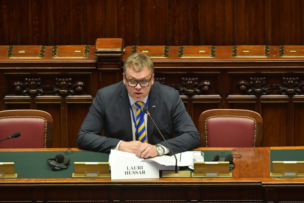Riigikogu esimees Lauri Hussar ENPA spiikrite konverentsil. Foto: ENPA